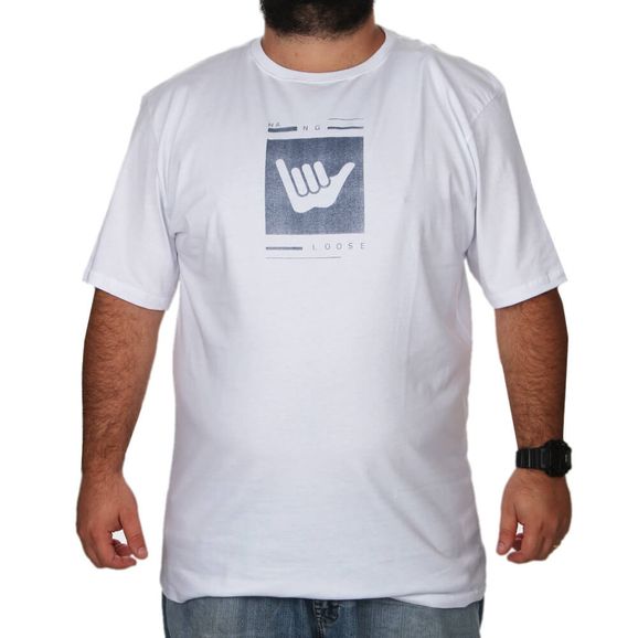 Camiseta Hang Loose Logart Tamanho Especial - Branca - 3G