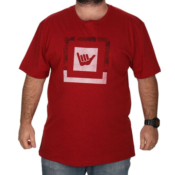 Camiseta Hang Loose Tamanho Especial Byron - Vermelho - 2G