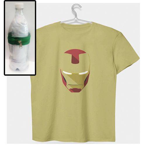 Camiseta Homem de Ferro - Team Stark - Cor Amarela - Tamanho G