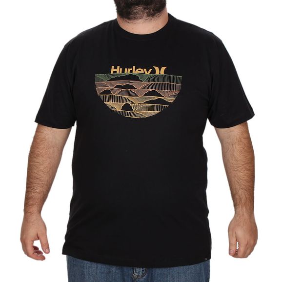 Camiseta Hurley O&o Sets Tamanho Especial - Preto - 2G