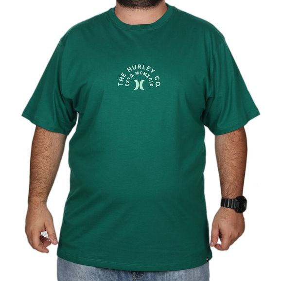 Camiseta Hurley Tamanho Especial Compass - Verde - 3G