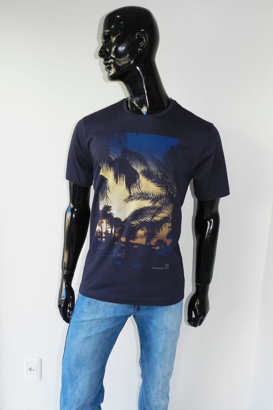 Camiseta Individual Comfort Azul Escuro Tam. M