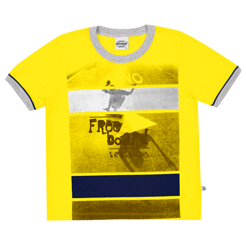 Camiseta Infantil Abrange Free Board Amarelo 04