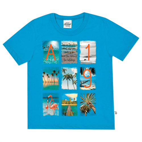 Camiseta Infantil Abrange Summer Azul 04