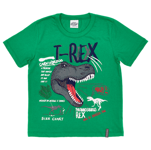 Camiseta Infantil Abrange T-Rex Verde 04