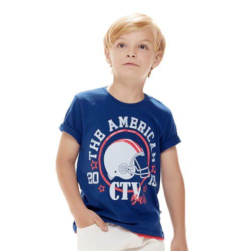 Camiseta Infantil Cata-Vento American Azul 04