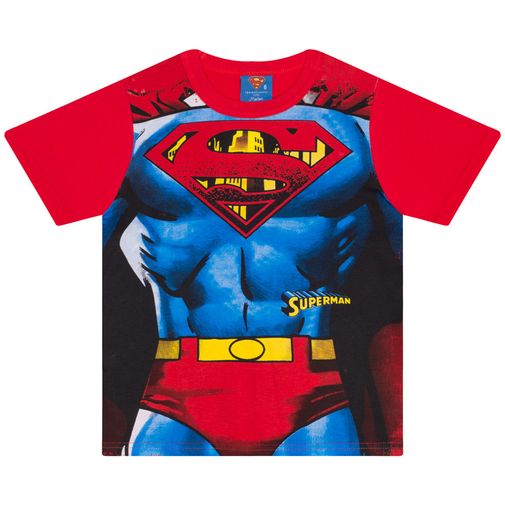 Camiseta Infantil Masculino Superman com Máscara Vermelho - Marlan 2