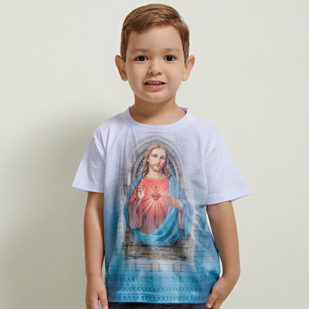 Camiseta Infantil Sagrado Coração de Jesus DVE3680