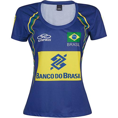 Camiseta Jogo Comercial Feminina Azul - Olympikus