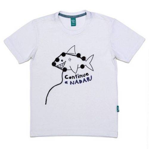 Camiseta Jokenpô Infantil Tubarão com Liga Pontos para Brincar