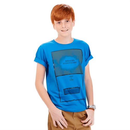 Camiseta Juvenil Abrange Way Breezy Azul 12