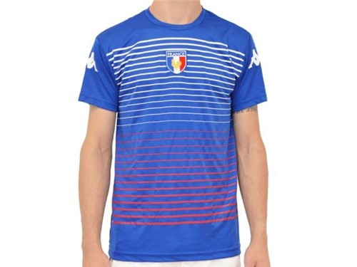 Camiseta Kappa Futebol França Azul