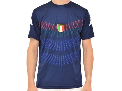 Camiseta Kappa Futebol Italia Marinho