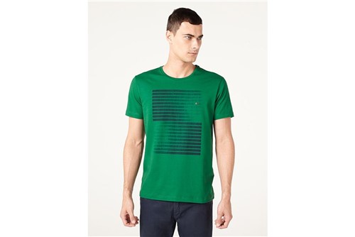 Camiseta Linhas Desgastadas - Verde - M