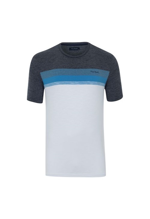 Camiseta Listradora com Lycra Navy Blue G