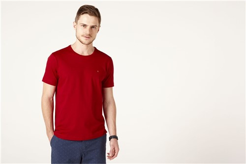 Camiseta Listras Careca Básica - Vermelho - GG