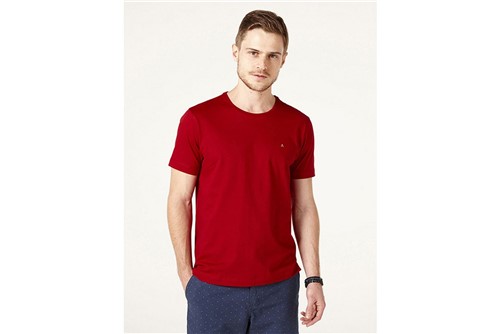 Camiseta Listras Careca Básica - Vermelho - M