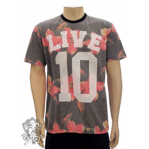 Camiseta Live Floral - Mescla (P)
