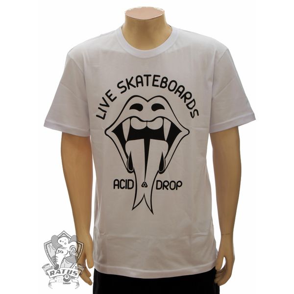 Camiseta Live - Silk Acid Drop - Branca (P)