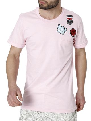 Camiseta Manga Curta Alongada Masculina Federal Art Rosa
