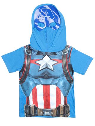 Camiseta Manga Curta Avengers Infantil para Menino - Azul