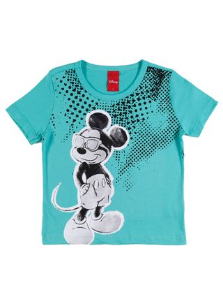 Camiseta Manga Curta Disney Infantil para Menino - Verde