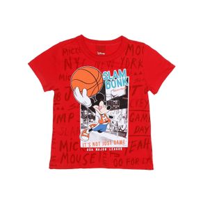 Camiseta Manga Curta Disney Infantil para Menino - Vermelho 2