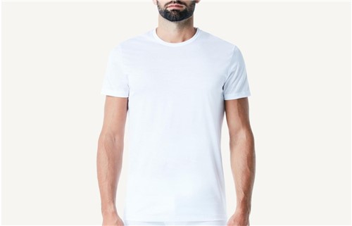 Camiseta Manga Curta Fio de Escocia - Branco G