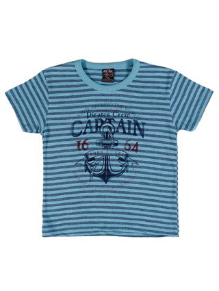 Camiseta Manga Curta Infantil para Menino - Azul
