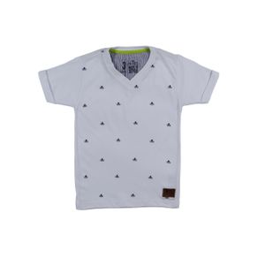 Camiseta Manga Curta Infantil para Menino - Branco 2