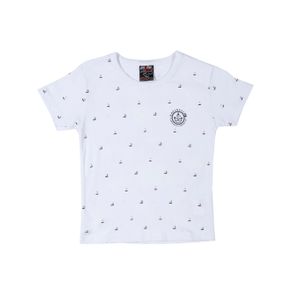 Camiseta Manga Curta Infantil para Menino - Branco 1