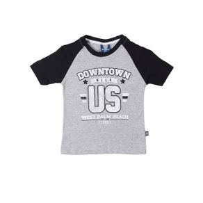 Camiseta Manga Curta Infantil para Menino - Cinza 2