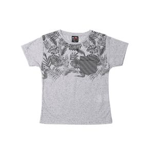 Camiseta Manga Curta Infantil para Menino - Cinza 8