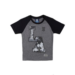 Camiseta Manga Curta Infantil para Menino - Cinza 6