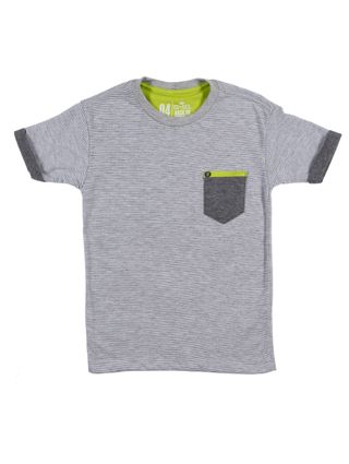 Camiseta Manga Curta Infantil para Menino - Cinza