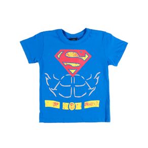 Camiseta Manga Curta Justice League Infantil para Menino - Azul Marinho 2