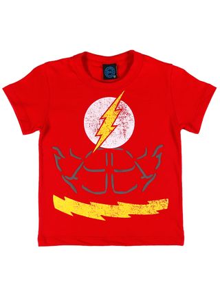 Camiseta Manga Curta Justice League Infantil para Menino - Vermelho