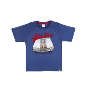 Camiseta Manga Curta Juvenil para Menino - Azul 12