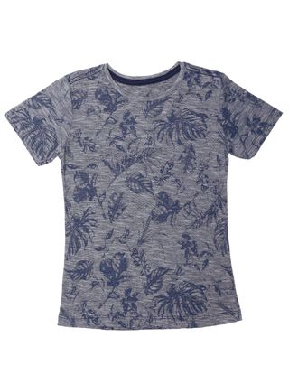 Camiseta Manga Curta Juvenil para Menino - Azul