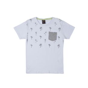 Camiseta Manga Curta Juvenil para Menino - Branco 16