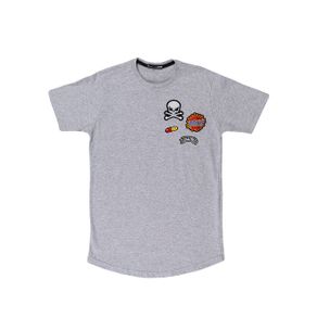 Camiseta Manga Curta Local Juvenil para Menino - Cinza Claro 10
