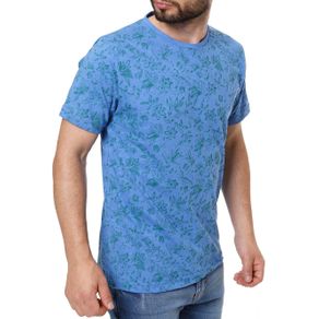 Camiseta Manga Curta Masculina Azul G