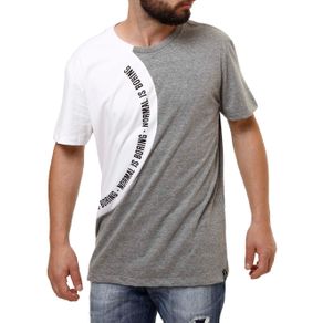 Camiseta Manga Curta Masculina Fido Dido Cinza/branco G