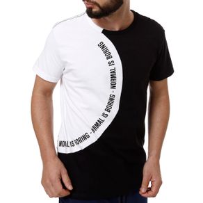 Camiseta Manga Curta Masculina Fido Dido Preto/branco GG