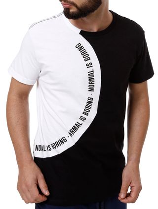 Camiseta Manga Curta Masculina Fido Dido Preto/branco