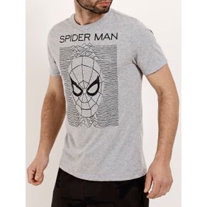 Camiseta Manga Curta Masculina Marvel Cinza GG