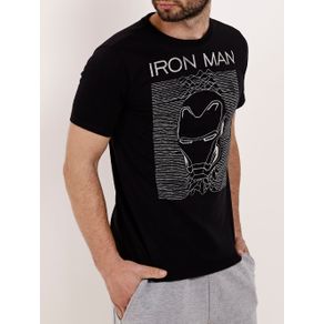 Camiseta Manga Curta Masculina Marvel Preto P