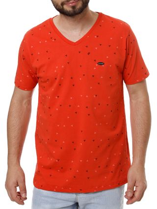 Camiseta Manga Curta Masculina no Stress Coral