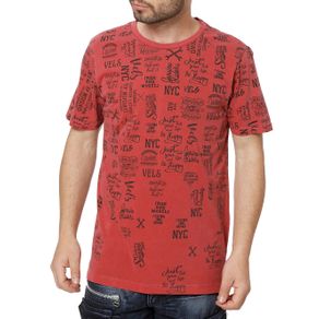 Camiseta Manga Curta Masculina Vels Vermelho P