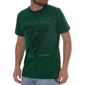 Camiseta Manga Curta Masculina Verde M
